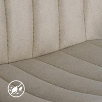 Chaises de bar pivotantes réglables beiges faciles à assembler pour la cuisine Tabourets de bar modernes à hauteur de comptoir avec dossier haut