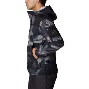 Veste à capuche coupe-vent respirante et imperméable 100% polyester Vestes à capuche d'extérieur à sublimation avec logo personnalisé - Product Image 3