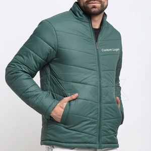 Servicio OEM, Chaqueta Acolchada para Hombre de Alta Calidad, Impermeable, Transpirable, Cuello Alto, Estilo Urbano, con Patrón de Letras - Product Image 1