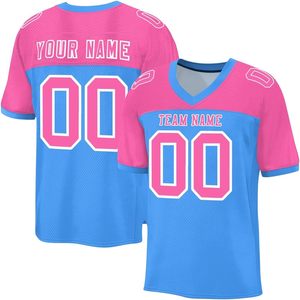 Maillots de sports d'équipe personnalisés avec rayures sur les manches OEM football américain maille polyester séchage rapide nom Logo numéros imprimer - Product Image 1