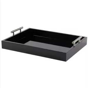 Luxury PU Leather Dry Fruit Serving Tray with Velvet Base & Custom Handles Personalized Color & Size for Gifting - Product Image 2