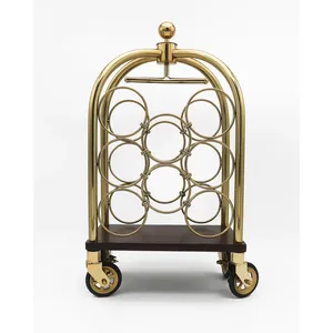 Chariot utilitaire industriel tendance, chariot de présentation de luxe à 3 étagères, poterie, plante, écologique, moderne, salle à manger, Zahid Exports, sûr - Product Image 3