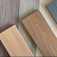 Plancher de terrasse extérieur en composite plastique WPC co-extrudé, creux