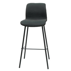 Tabouret de bar haut de gamme GAKJB-066H de style contemporain, revêtement en cuir PU, pieds en fer thermolaqué, pour cuisine, bar ou salle de sport - Product Image 2