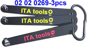 3 unids/set mango de acero de grado DIY llave súper fina ranurada y broca Phillips proveedor de Taiwán ODM OEM con llavero - Product Image 3