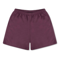 Shorts en nylon pour hommes, couleur bleu marine, taille élastique, poche avant, style streetwear, mode masculine, entrejambe de 7 pouces