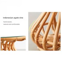 Fauteuil de loisirs tendance et contemporain en rotin naturel, style rustique et écologique, fabrication OEM/ODM Vietnamienne, pour la maison et l'appartement