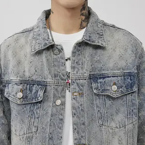 Veste en jean d'hiver tendance pour homme avec doublure en polaire épaisse et col en fourrure pour une chaleur supplémentaire et un style décontracté - Product Image 6