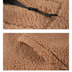 Jersey de lana polar pesado de invierno de alta calidad personalizado de alta calidad, sudaderas con capucha para hombre con logotipo personalizado, Sudadera con capucha de piel sintética para hombre - Product Image 5