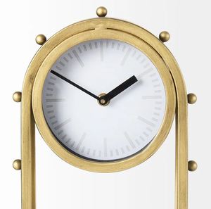 AK Brass Unique Design Metal Analog Table Clock in Brass Finished Large Piece For Table Interior Decor - Product Image 5