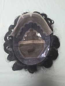 Perruque Lace Front en Cheveux Humains pour Hommes avec Ondulations Naturelles et Styles Raides Crépus - Patchs de Cheveux Indiens Doux - Product Image 3