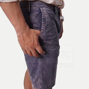 Pakistan Made OEM Service Manufacturer High Street 100% Cotton Breathable Quick Dry Acid Wash <b>Shorts</b> Plain Dyed Solid Color <b>Plus</b> - Product Image 5