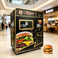 Distributeur automatique de nourriture chaude sans surveillance, machine à hamburgers chauffante automatique pour projets de restauration