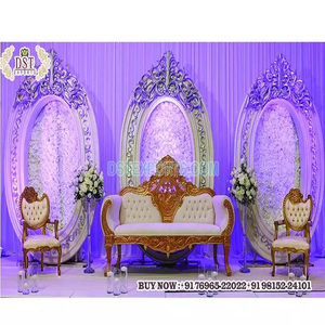 Escenario de Noche de Recepción de ensueño, marcos de fondo de Frp de forma ovalada para boda, hermoso marco de FRP ovalado - Product Image 1