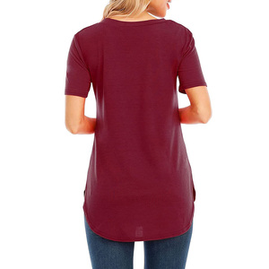 T-shirt pour femmes en coton premium, tissu écologique, vêtements durables, respirant, essentiel pour l'été, extensible, confortable, design doux - Product Image 3