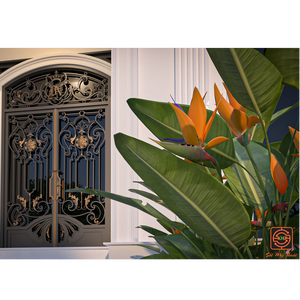 Portes en fer forgé KHP, double entrée, design royal, galvanisées, fabriquées au Vietnam, sécurité et protection pour les maisons et les appartements. - Product Image 3