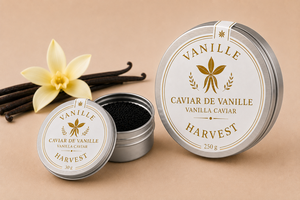 Vanille Harvest <b>Vanilla</b> Caviar 1kg Tin Dried Ready to Use Madagascar Origin Premium Quality Includes 250g & 30g Tins - Product Image 1