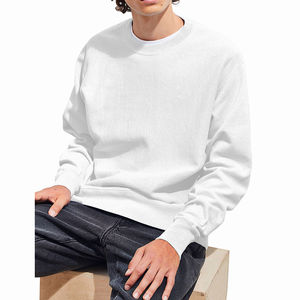 Sudaderas Blancas para Hombre, Modernas, de Manga Larga, 100% Algodón, Secado Rápido, Transpirables, Ropa Casual de Invierno - Product Image 6