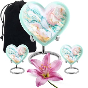 Celestial Harmony Memorial Urn - Heart Urn - Combo de 3 (10 pulgadas y juego de recuerdo de 2) - Product Image 1