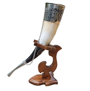 Cuerno de búfalo hecho a mano indio Taza para beber Taza de cuerno Alta calidad y venta de apuestas Tazas de café Cuerno para beber para fiestas a bajo - Product Image 5