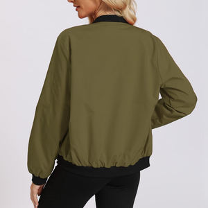 Vêtements d'extérieur d'hiver, veste bomber pour femmes de haute qualité, vente en gros, veste bomber unie personnalisée à la mode pour filles - Product Image 2
