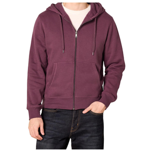 Jersey de lana de algodón 100% para hombre, Sudadera con capucha, pantalones de chándal de invierno con cremallera completa, transpirable, cómodo, bordado en 3D, diseño sólido - Product Image 1