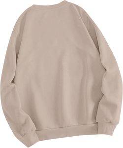 Sudadera informal extragrande de jersey para mujer, con capucha, manga larga, 100% algodón, diseño liso, para primavera e invierno - Product Image 2