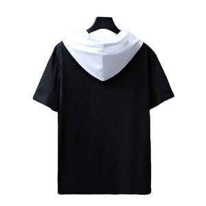T-shirts pour hommes à capuche, 100% coton, décontractés, formels, pour l'extérieur, avec impression de logo personnalisée, vêtements streetwear - Product Image 2