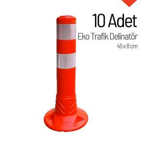 Roadway & Traffic Safety Delineator Posts (10 Pieces)-Reflective Flexible 45 X 8 cm Steel - Product Image 6