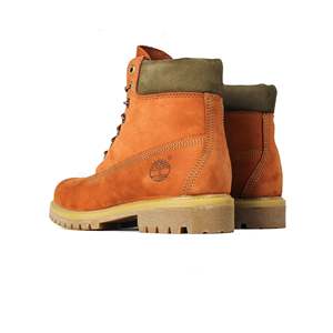 Botas de Senderismo Impermeables de Cuero Premium Naranja 6 para Hombre, Cómodas, Ligeras, Transpirables, Estilo Táctico, Malla de Goma - Product Image 3