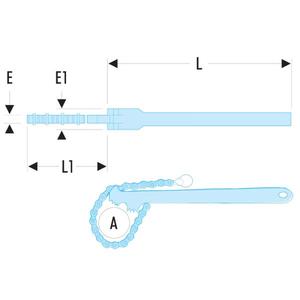 Clé à chaîne à double effet Facom - Product Image 2