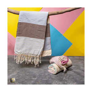 Toallas de playa ultra absorbentes de lujo Algodón reciclado con textura suave Repelente de arena de secado rápido Calidad Premium - Product Image 4