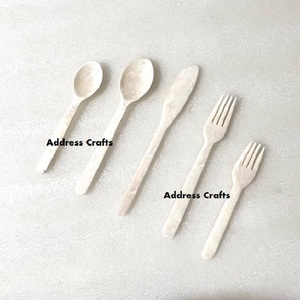 Ensemble de couverts 5 pièces en résine de qualité supérieure, motif tourbillon couleur écaille de tortue, durable et écologique, vaisselle de fête, style américain - Product Image 5