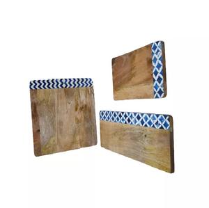 Plato redondo de madera Natural para servir, tabla de queso de madera de mango Natural de alta calidad, nueva tabla de cortar de madera para Cocina - Product Image 4