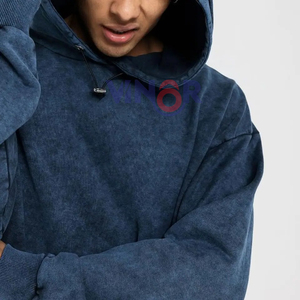 Sudadera con Capucha Extra Grande Vintage para Hombre, Lavado Ácido, Conjuntos Deportivos de Algodón para Parejas, Ropa Deportiva Urbana, Sudadera Holgada y Moderna - Product Image 2