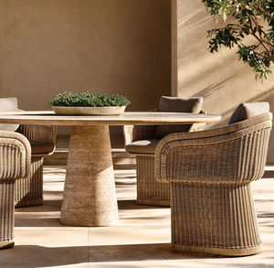 Collection de meubles d'extérieur modernes en teck et tissés assortis - Product Image 6