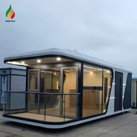 Maison capsule moderne en conteneur, 3 chambres, hôtel capsule mobile préfabriqué, structure en acier intelligente avec cuisine et salle de bain