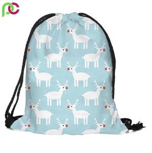 Eco Friendly Practical Storage Backpack <b>Bags</b> Cotton Linen <b>Christmas</b> <b>Gift</b> Tote Canvas <b>Drawstring</b> <b>Bags</b> Blank Custom Logo - Product Image 2
