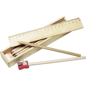 Set Scolastico Personalizzato in Legno Carmelita, Regalo per Studenti - Product Image 1