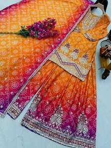 Chinon seda diseñador Salwar Kameez vestido Dupatta traje boda fiesta producto a granel indio paquistaní ropa precio al por mayor - Product Image 4