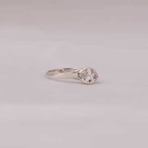 1,0 CT Marquise Cut Lab Grown Solitario Anillo de compromiso 18KT Oro blanco sólido Oro Conflicto Diamante libre Regalo de cumpleaños Anillo Ella - Product Image 5