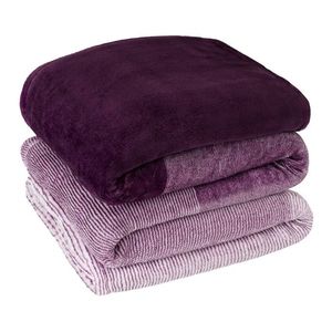 Imprimé personnalisé Super Doux Double Couche Flanelle Sherpa Écologique Floral Rayé Solide Plaine En Peluche Polaire Jeter Couverture Inde - Product Image 6