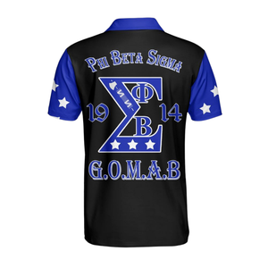 Camiseta Polo Phi Beta Sigma 1914, Algodón Piqué 220 GSM, Bordado Chenille, Divine Nine, Fraternidad Griega, Ropa Universitaria Vintage - Product Image 3