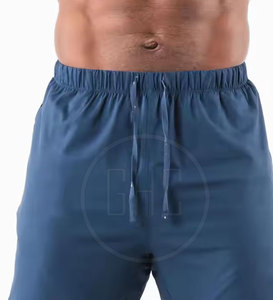 Pantalones cortos deportivos de estilo sólido para hombre cómodos con cintura elástica Venta en línea - Product Image 1