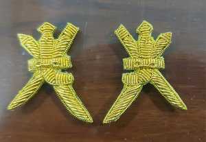 Insigne Wok avec Khjanjar Brodé à la main Bullion Wire Badge OMAN Épaule Tissu Matériel - Product Image 2