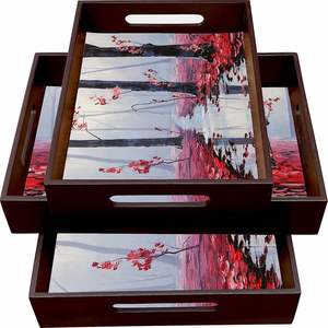 Ensemble de plateaux de service en MDF en vrac très demandé directement de l'usine de l'Inde - Product Image 1