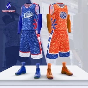 Logo imprimé par Sublimation rouge blanc uniforme de basket-ball pas cher nouveau maillot de basket-ball réversible - Product Image 6