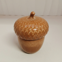 Candélabre en céramique réaliste en forme de gland, pot à bougie moderne pour la décoration de Noël à la maison, écologique, capacité de 190 ml