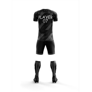 Ensemble de maillot et short de football personnalisé pour homme, imprimé par transfert thermique, 100% polyester, écologique, séchage rapide, extensible, uniforme de football - Product Image 6