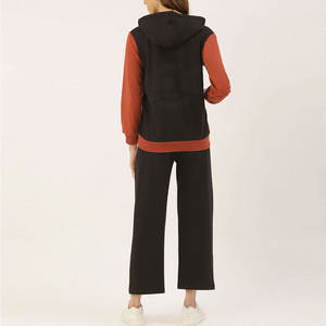 ชุดวอร์มผ้าใบน้ำหนักเบาของผู้หญิงสำหรับใส่ในฤดูหนาวสไตล์ลำลองลายพื้นโลโก้ตามสั่งแบบ2024 - Product Image 3